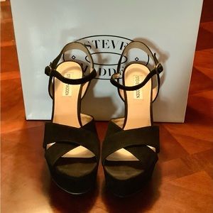 Steve Madden WestII black suede platform size 7.5